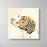 Brittany Painting - Cute Original Dog Art