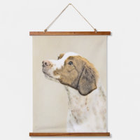 Brittany Painting - Cute Original Dog Art