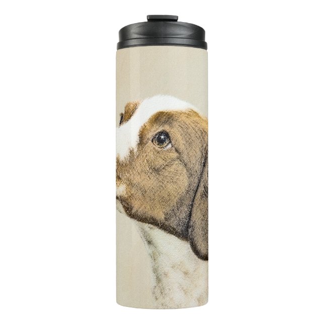 Brittany Painting - Cute Original Dog Art Thermal Tumbler (Front)
