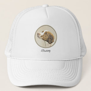 Brittany Painting - Cute Original Dog Art Trucker Hat