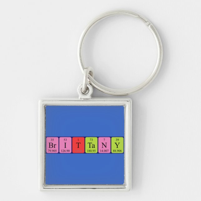 Brittany periodic table name keyring (Front)