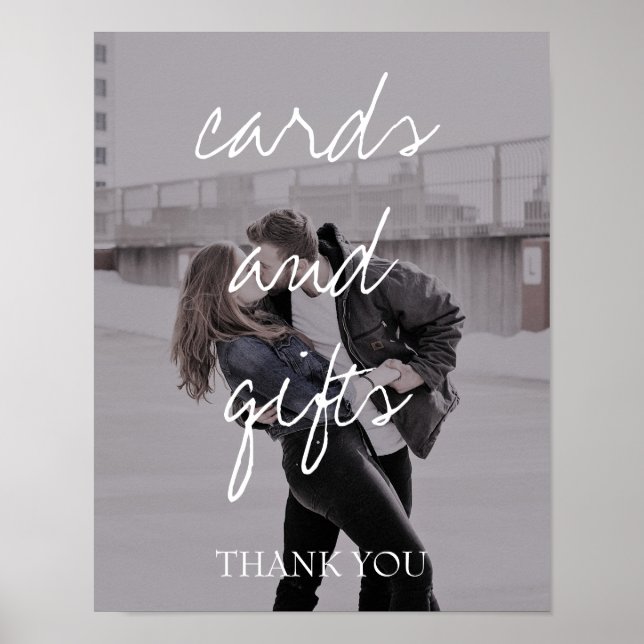 Brittany Photo White Calligraphy Cards Gifts Sign (Front)