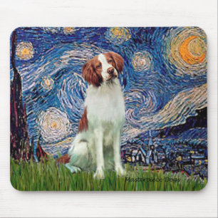 Brittany Spaniel 3 - Starry Night Mouse Mat