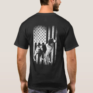 Brittany Spaniel American Flag Dog Dad Dog Mum T-Shirt