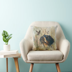 Brittany Spaniel and woodcock Cushion