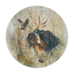 Brittany Spaniel and woodcock  Cutting Board