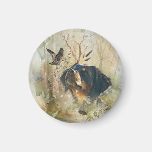 Brittany Spaniel and woodcock  Magnet
