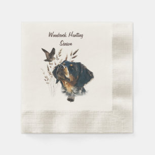 Brittany Spaniel and woodcock Napkin