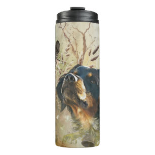 Brittany Spaniel and woodcock Thermal Tumbler