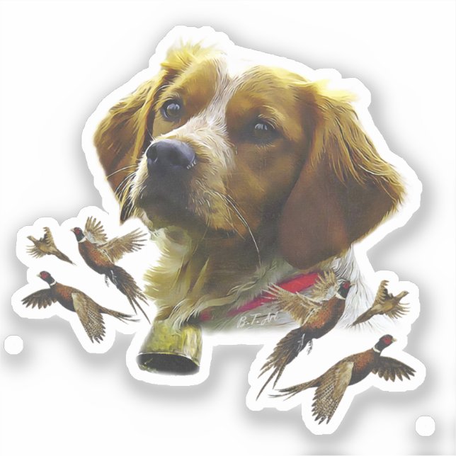 Brittany Spaniel Art ,  (Front)