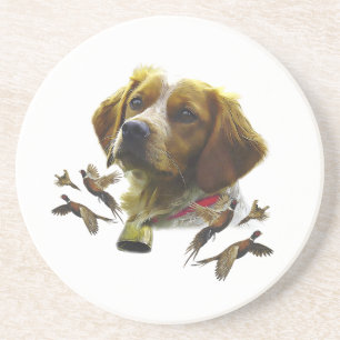 Brittany Spaniel Art ,  Coaster