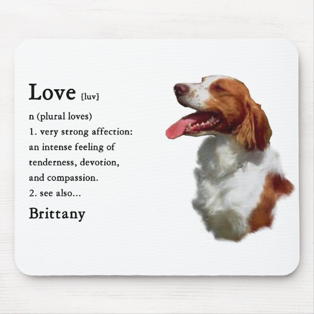 Brittany Spaniel Art Gifts Mouse Mat (Front)