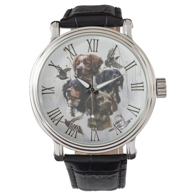 Brittany Spaniel Art ,  Watch (Front)