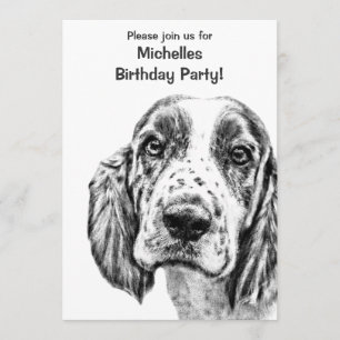 Brittany Spaniel Birthday invitation