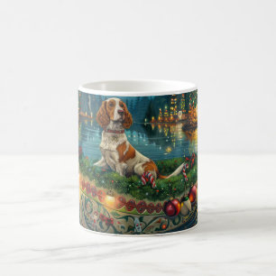 Brittany Spaniel Christmas Festive Voyage Coffee Mug