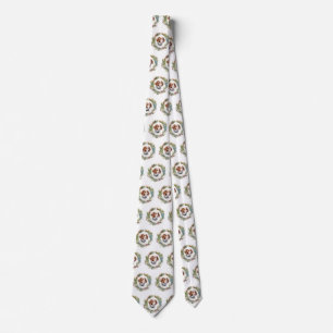 Brittany Spaniel Christmas Wreath Festive Pup Tie