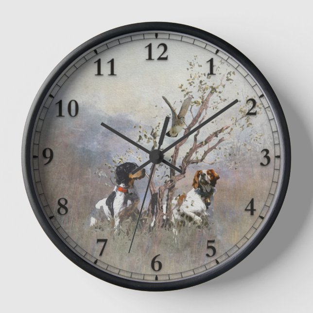 Brittany Spaniel Clock (Front)
