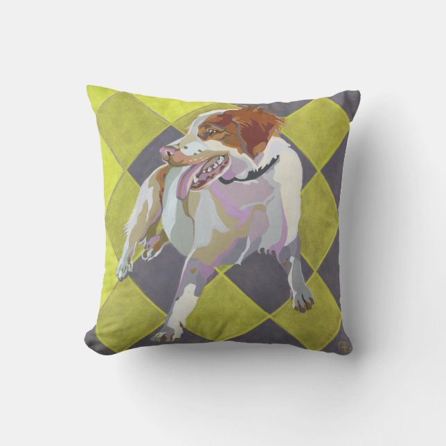 BRITTANY SPANIEL CUSHION (Front)