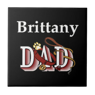Brittany Spaniel Dad Tile