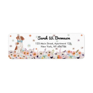 Brittany Spaniel Dog Bowtie flowers
