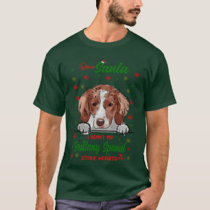 Brittany Spaniel Dog Christmas Dog breed friends f T-Shirt