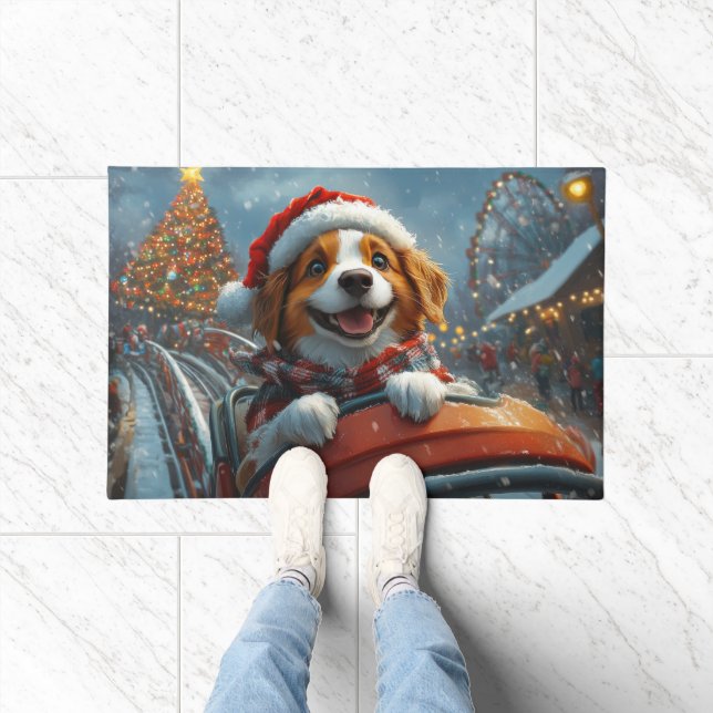 Brittany Spaniel Dog Christmas Doormat (Indoor)