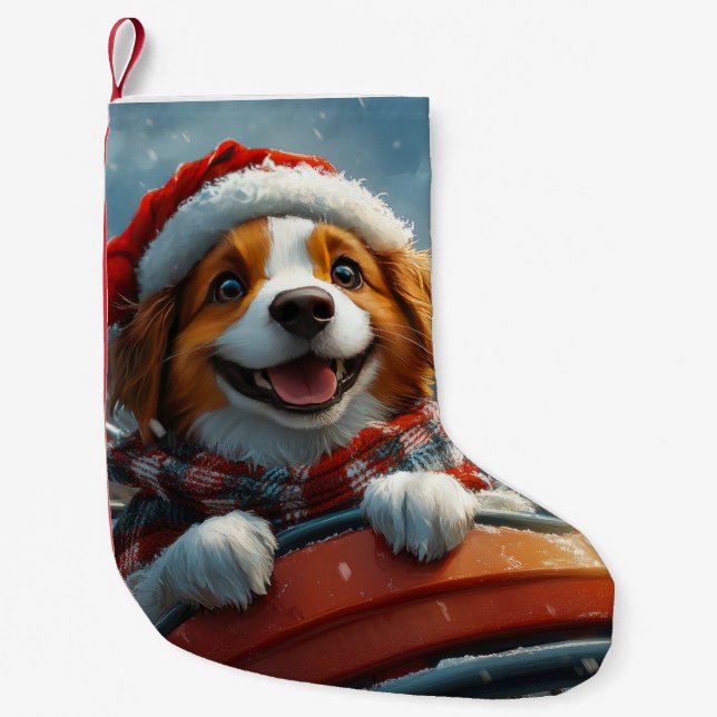 Brittany Spaniel Dog Christmas Small Christmas Stocking (Front)
