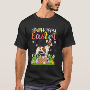 Brittany Spaniel Dog Happy Easter Egg Hunt Bunny E T-Shirt