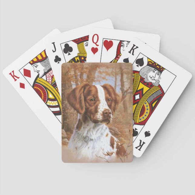 Brittany Spaniel Dog Playing Cards (Back)