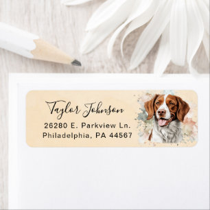 Brittany Spaniel Dog Return Address Label