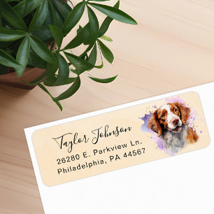 Brittany Spaniel Dog Return Address Label