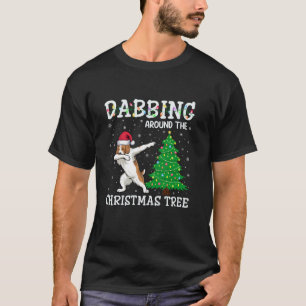 Brittany Spaniel Dog Santa Hat Dabbing Around the T-Shirt