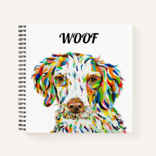 Brittany Spaniel Dog Square Notebook