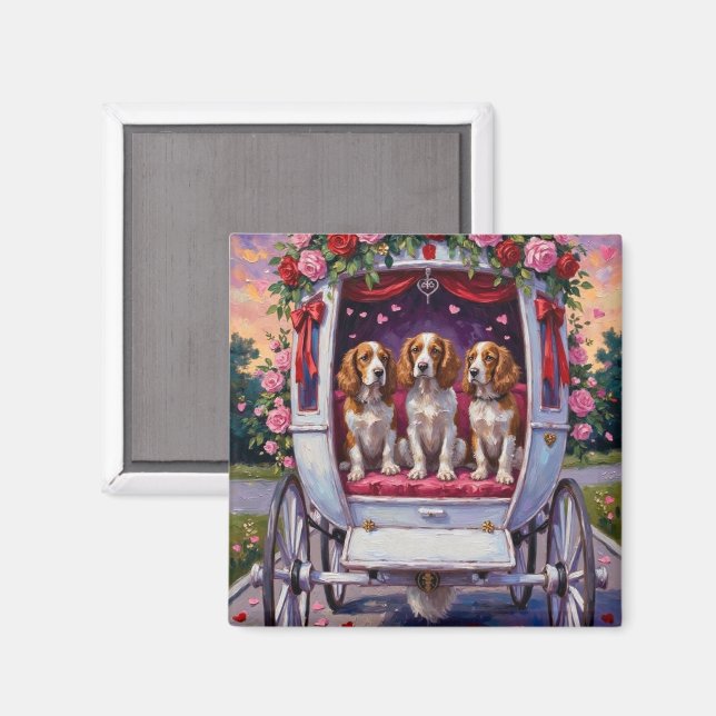 Brittany Spaniel Dog Valentine's Day  Magnet (Front/Back)