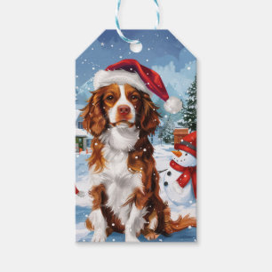 Brittany Spaniel Dog Winter Wonderland Christmas  Gift Tags