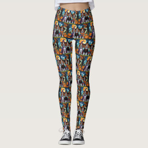 Brittany Spaniel Dogs Pumpkin Halloween Funny  Leggings