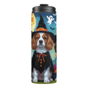 Brittany Spaniel Dogs Pumpkin Halloween Funny  Thermal Tumbler