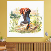Brittany Spaniel – Field, Focus, Pheasant , Art
