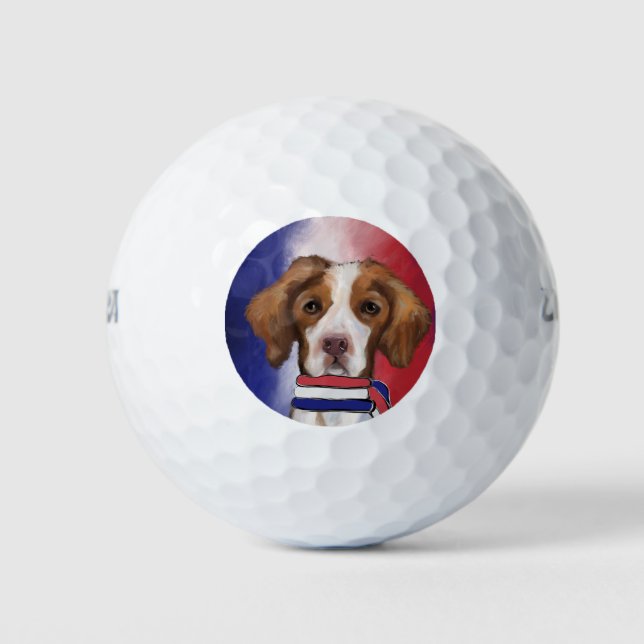 Brittany Spaniel  Golf Balls (Front)