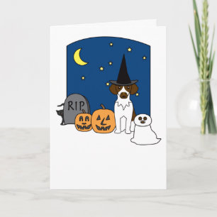 Brittany Spaniel Halloween Card