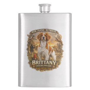 Brittany Spaniel Hip Flask