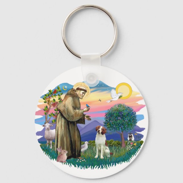 Brittany Spaniel Key Ring (Front)
