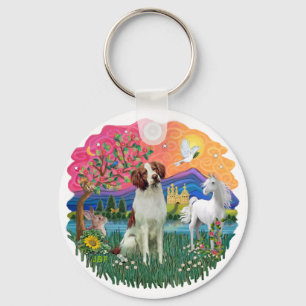 Brittany Spaniel Key Ring