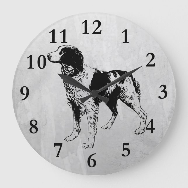 brittany spaniel large clock (Front)