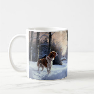 Brittany Spaniel Let It Snow Christmas Coffee Mug