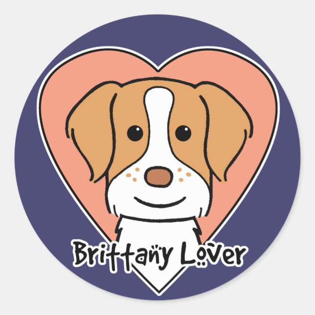 Brittany Spaniel Lover Classic Round Sticker (Front)