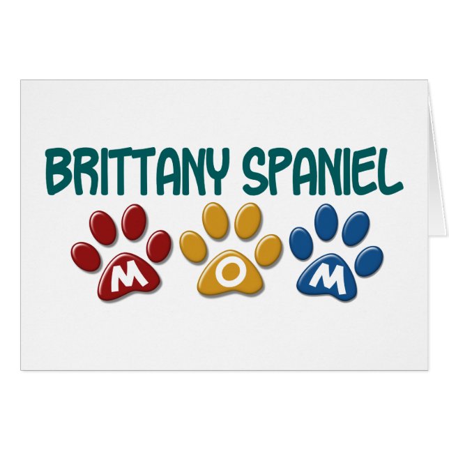 BRITTANY SPANIEL MOM Paw Print 1 (Front Horizontal)