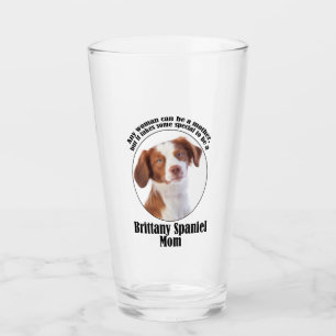 Brittany Spaniel Mum Glass
