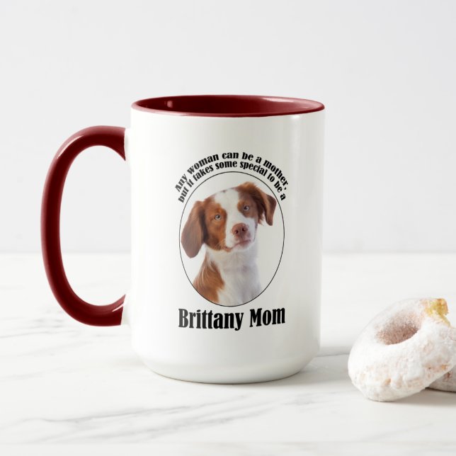 Brittany Spaniel Mum Mug (With Donut)