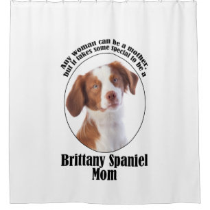 Brittany Spaniel Mum Shower Curtain